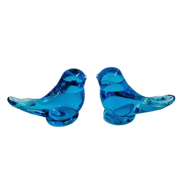Terra Studios Other - Vintage Bluebird Of Happiness Glass Figurines 4" By Terra Studios 1984 Set of 2